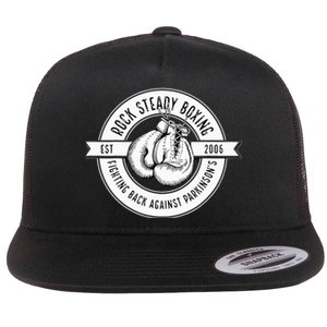 Rock Steady Boxing Fighting Back Against Parkinson Est 2006 Flat Bill Trucker Hat