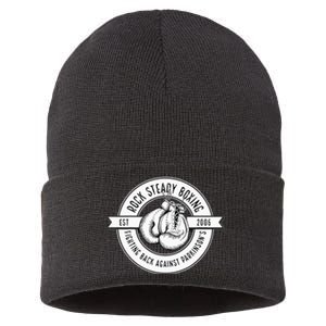 Rock Steady Boxing Fighting Back Against Parkinson Est 2006 Sustainable Knit Beanie