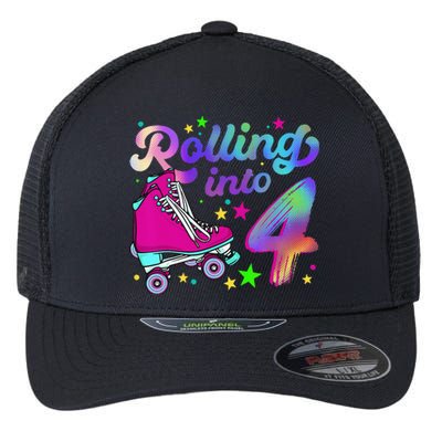 Roller Skate Birthday 4th 80s Outfit Decades Party Flexfit Unipanel Trucker Cap