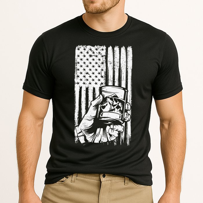 Retro Scotch Bourbon Whisky 4th of July Performance Shirt