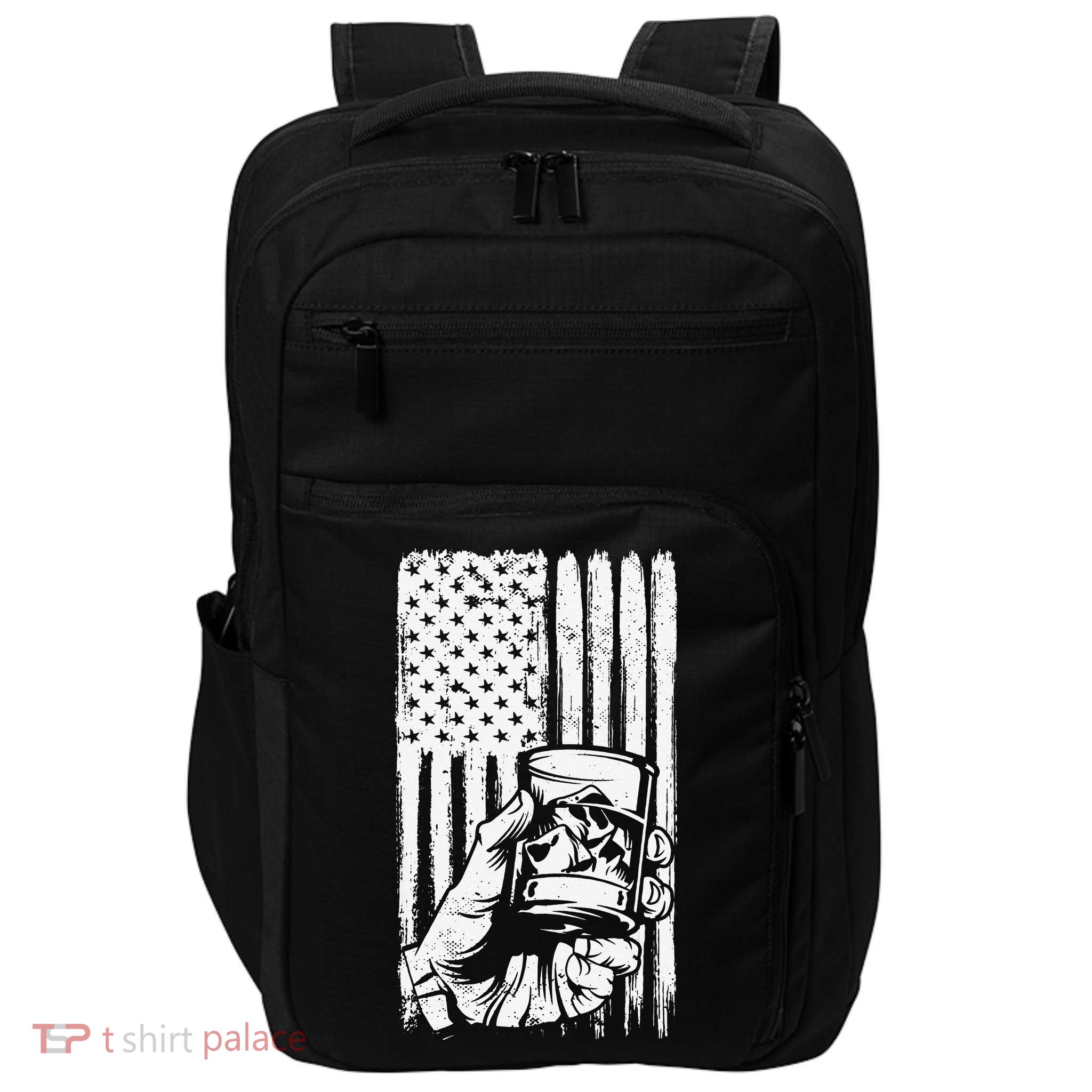 Retro Scotch Bourbon Whisky 4th of July Impact Tech Backpack