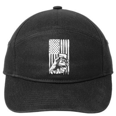 Retro Scotch Bourbon Whisky 4th of July 7-Panel Snapback Hat