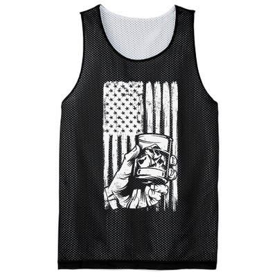 Retro Scotch Bourbon Whisky 4th of July Mesh Reversible Basketball Jersey Tank