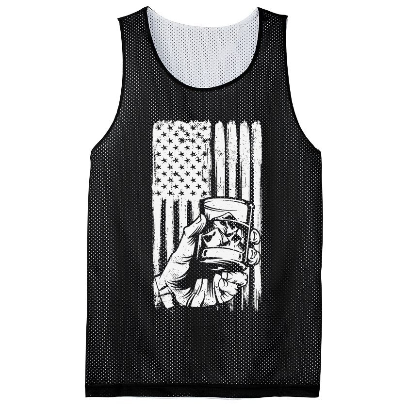 Retro Scotch Bourbon Whisky 4th of July Mesh Reversible Basketball Jersey Tank