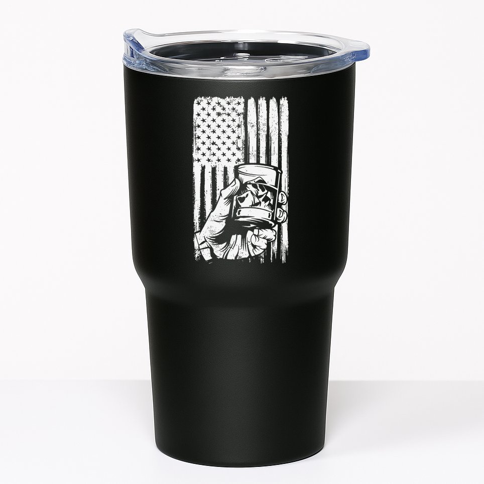 Retro Scotch Bourbon Whisky 4th of July Tumbler
