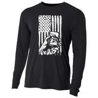 Retro Scotch Bourbon Whisky 4th of July Cooling Performance Long Sleeve Crew