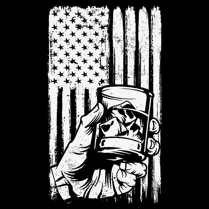 Retro Scotch Bourbon Whisky 4th of July Poster