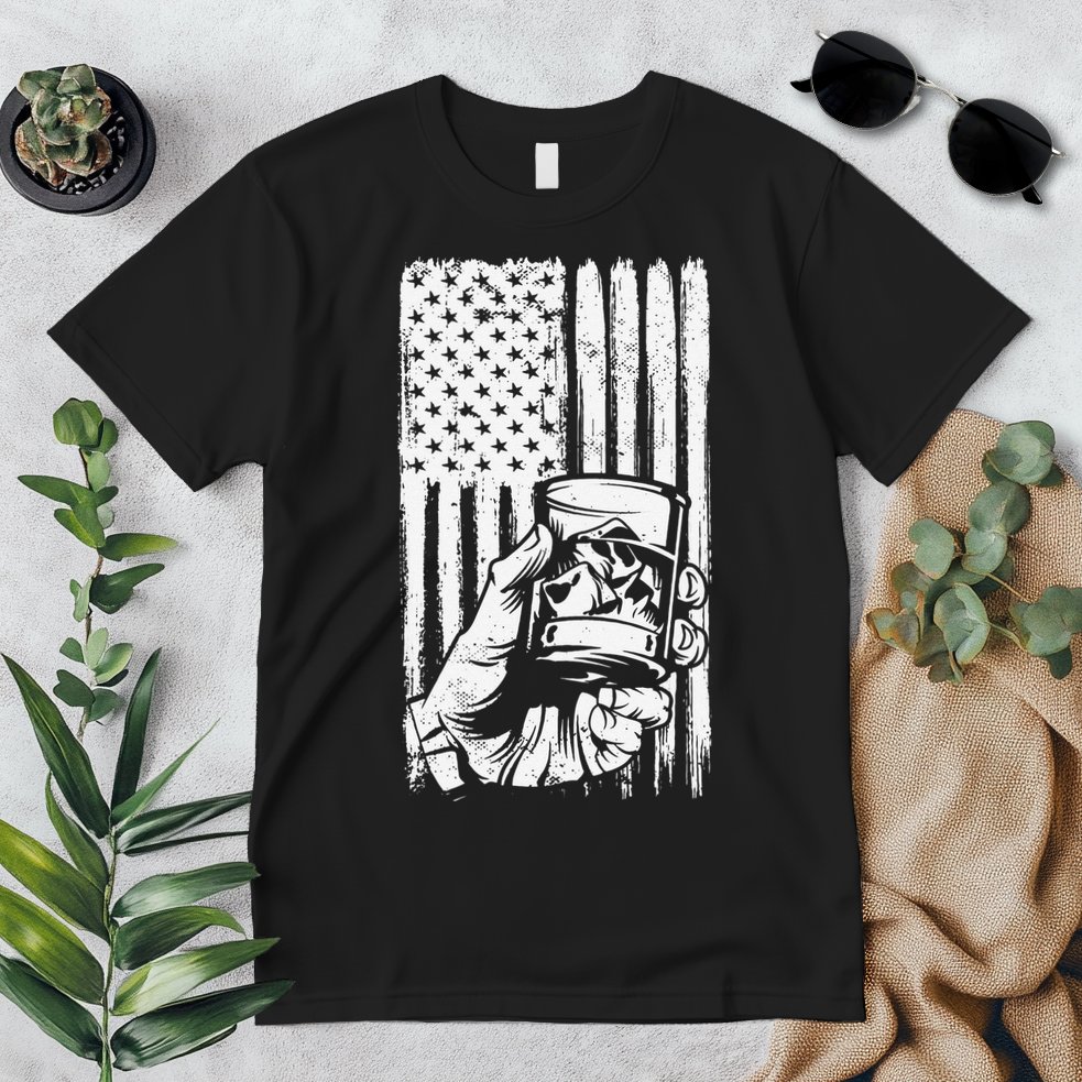 Retro Scotch Bourbon Whisky 4th of July Premium T-Shirt