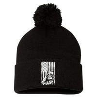 Retro Scotch Bourbon Whisky 4th of July Pom Pom 12in Knit Beanie