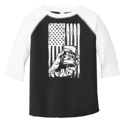 Retro Scotch Bourbon Whisky 4th of July Toddler Fine Jersey T-Shirt