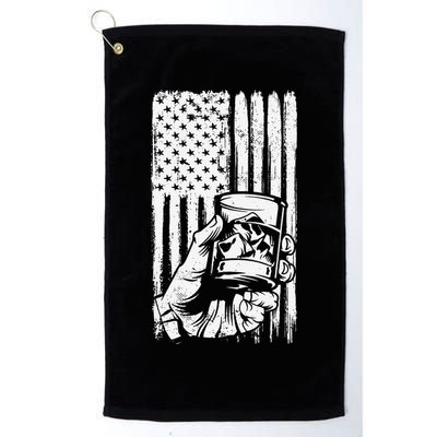Retro Scotch Bourbon Whisky 4th of July Golf Towel