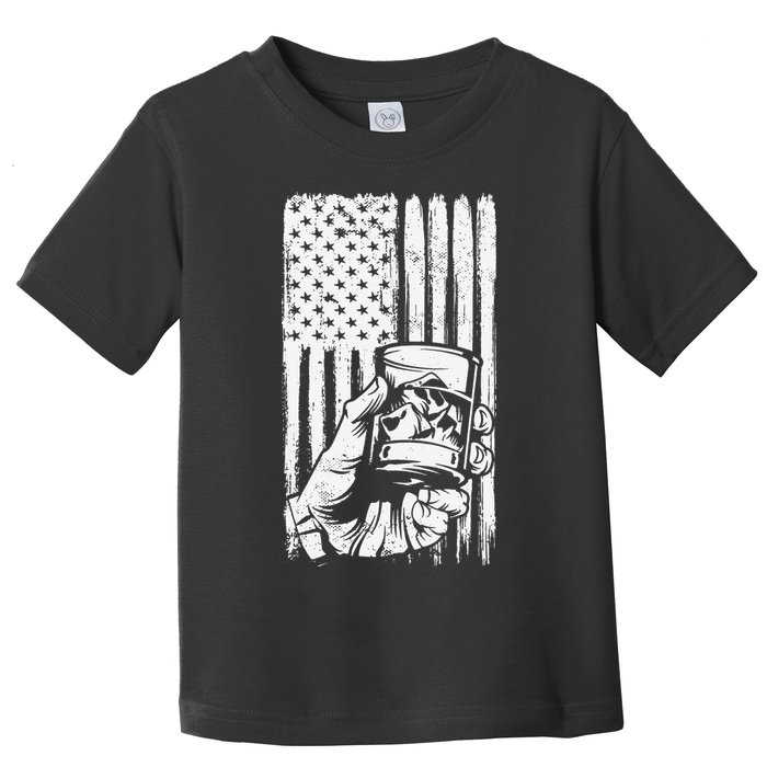 Retro Scotch Bourbon Whisky 4th of July Toddler T-Shirt