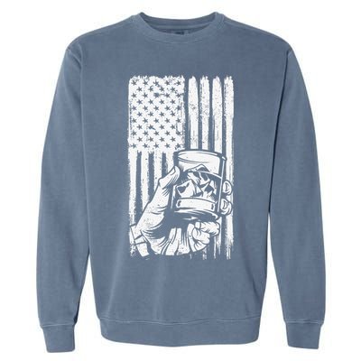 Retro Scotch Bourbon Whisky 4th of July Garment-Dyed Sweatshirt