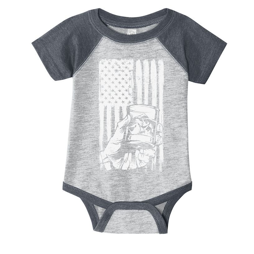 Retro Scotch Bourbon Whisky 4th of July Infant Baby Jersey Bodysuit