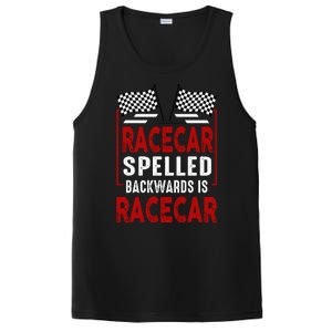 Racecar Spelled Backwards Funny Car Mechanic Race Car PosiCharge Competitor Tank