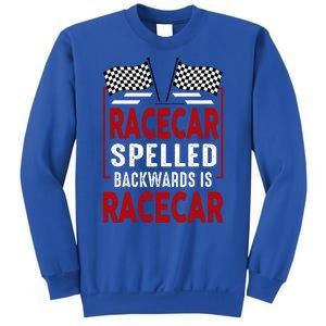 Racecar Spelled Backwards Funny Car Mechanic Race Car Sweatshirt