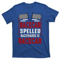 Racecar Spelled Backwards Funny Car Mechanic Race Car T-Shirt