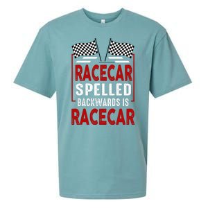 Racecar Spelled Backwards Funny Car Mechanic Race Car Sueded Cloud Jersey T-Shirt