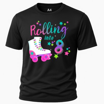Roller Skate Birthday Shirt 5th 80's Outfit Decades Party Performance Shirt