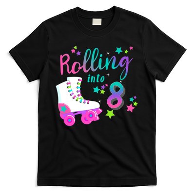 Roller Skate Birthday Shirt 5th 80's Outfit Decades Party T-Shirt