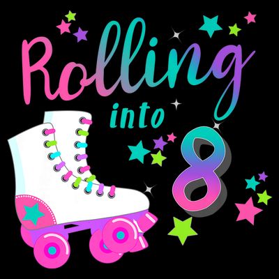 Roller Skate Birthday Shirt 5th 80's Outfit Decades Party T-Shirt
