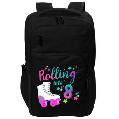 Roller Skate Birthday Shirt 5th 80's Outfit Decades Party Impact Tech Backpack