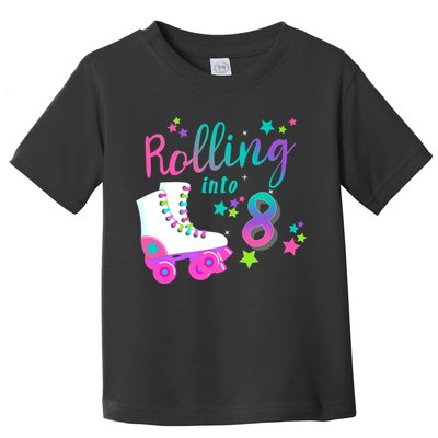 Roller Skate Birthday Shirt 5th 80's Outfit Decades Party Toddler T-Shirt