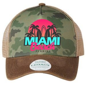 Retro South Beach Miami Florida Pop Art Legacy Tie Dye Trucker Hat