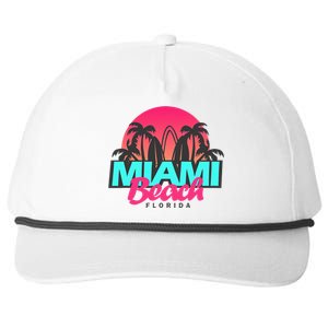 Retro South Beach Miami Florida Pop Art Snapback Five-Panel Rope Hat