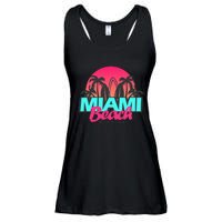 Retro South Beach Miami Florida Pop Art Ladies Essential Flowy Tank