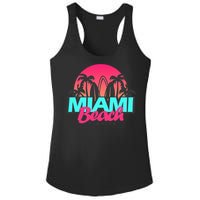 Retro South Beach Miami Florida Pop Art Ladies PosiCharge Competitor Racerback Tank