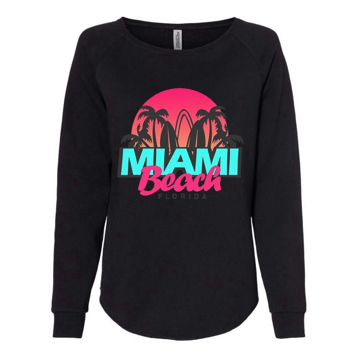 Retro South Beach Miami Florida Pop Art Womens California Wash Sweatshirt