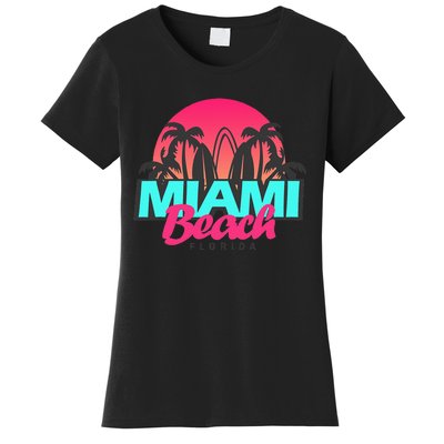 Retro South Beach Miami Florida Pop Art Women's T-Shirt