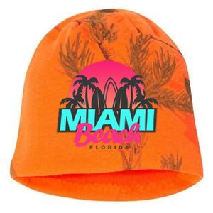 Retro South Beach Miami Florida Pop Art Kati - Camo Knit Beanie