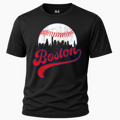 Retro Skyline Boston Baseball Meaningful Gift Performance Shirt