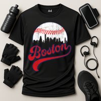 Retro Skyline Boston Baseball Meaningful Gift Cooling Performance Crew T-Shirt