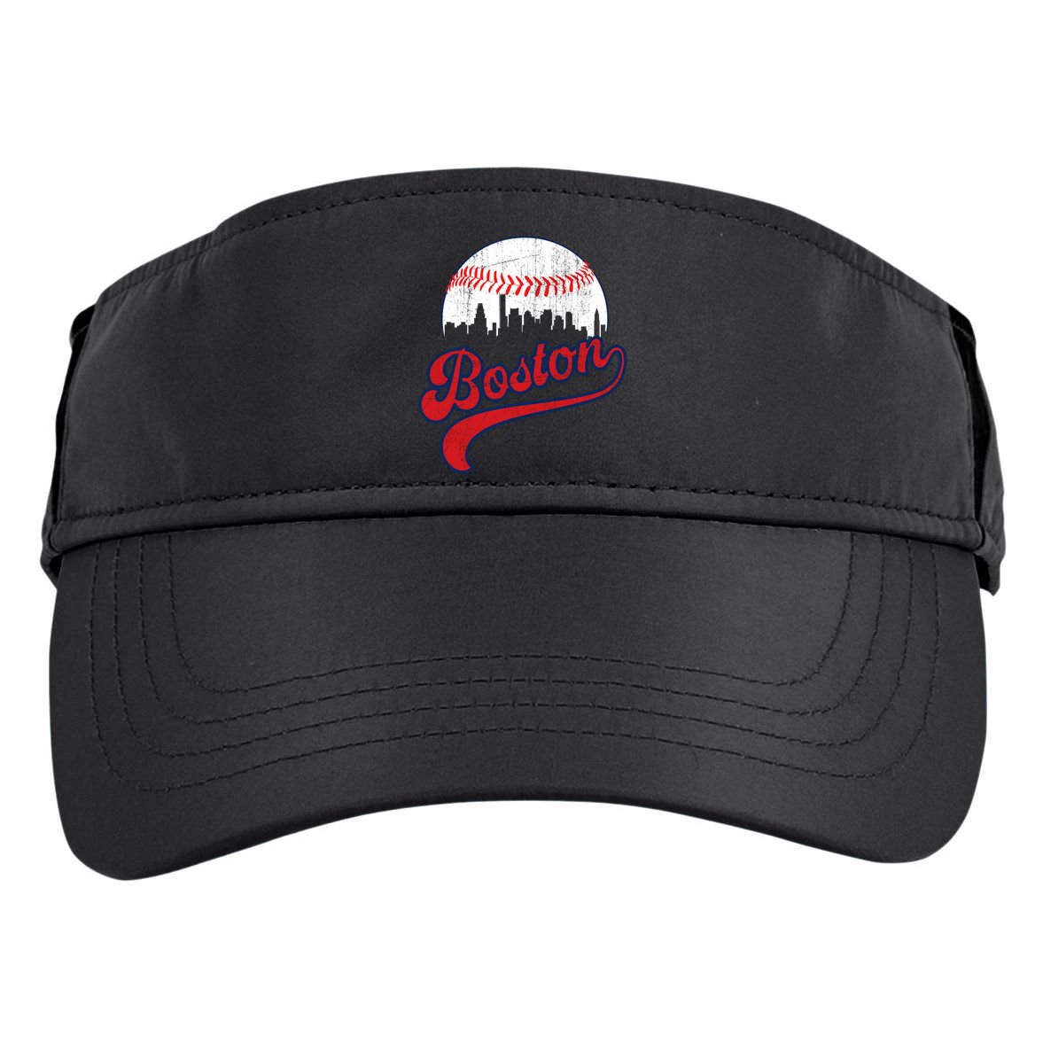 Retro Skyline Boston Baseball Meaningful Gift Adult Drive Performance Visor