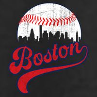 Retro Skyline Boston Baseball Meaningful Gift Adult Drive Performance Visor