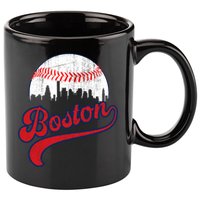 Retro Skyline Boston Baseball Meaningful Gift 11oz C Handle Ceramic Mug