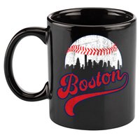 Retro Skyline Boston Baseball Meaningful Gift 11oz C Handle Ceramic Mug
