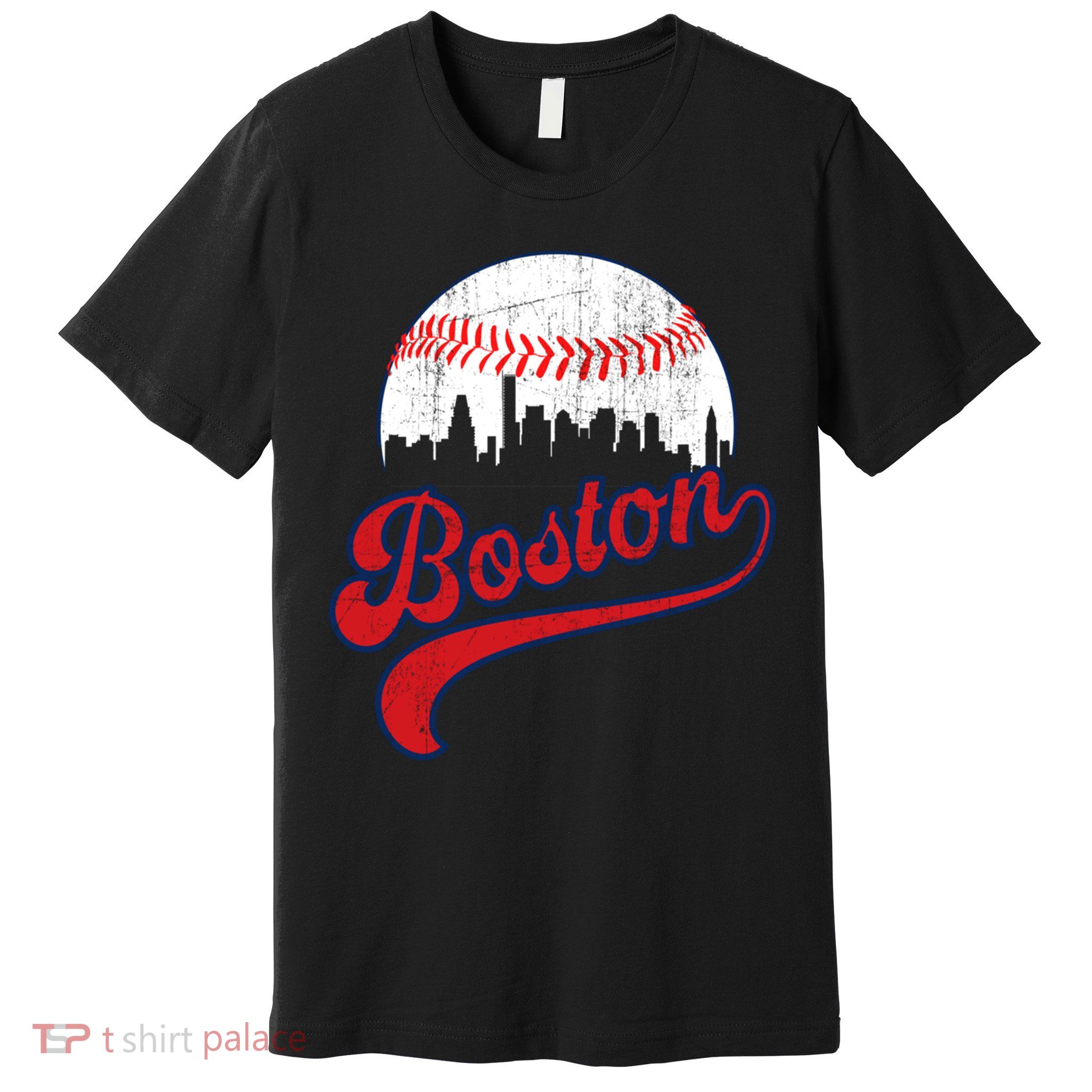 Retro Skyline Boston Baseball Meaningful Gift Premium T-Shirt