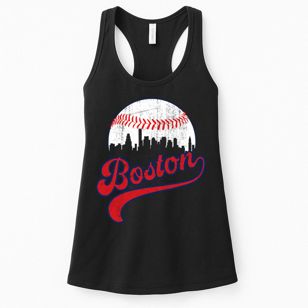 Retro Skyline Boston Baseball Meaningful Gift Womens Tank Top