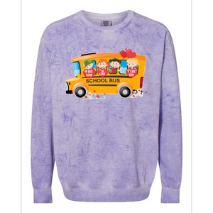 Rnqp School Bus Loads Of Love School Bus Driver Valentine Gift Colorblast Crewneck Sweatshirt