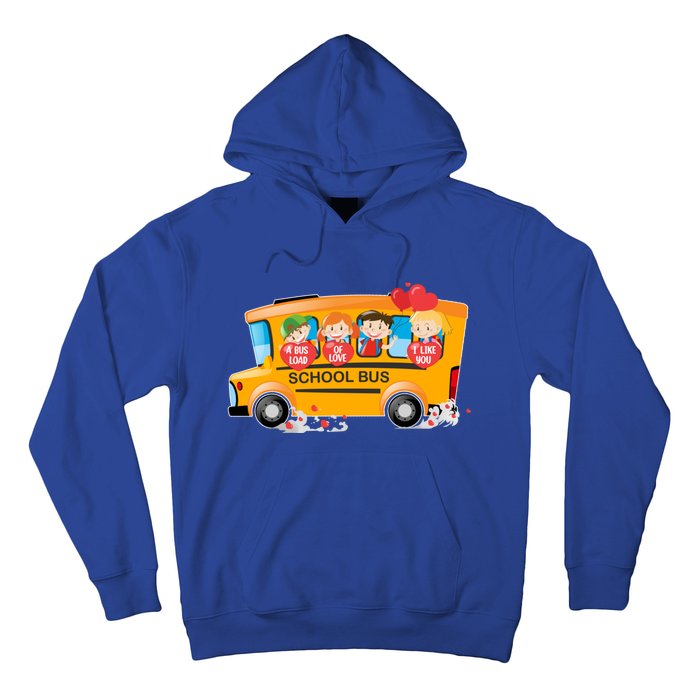 Rnqp School Bus Loads Of Love School Bus Driver Valentine Gift Hoodie