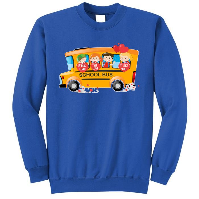 Rnqp School Bus Loads Of Love School Bus Driver Valentine Gift Sweatshirt