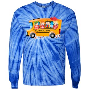 Rnqp School Bus Loads Of Love School Bus Driver Valentine Gift Tie-Dye Long Sleeve Shirt