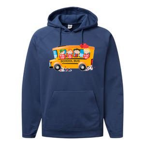 Rnqp School Bus Loads Of Love School Bus Driver Valentine Gift Performance Fleece Hoodie