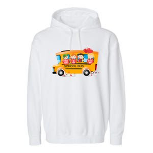 Rnqp School Bus Loads Of Love School Bus Driver Valentine Gift Garment-Dyed Fleece Hoodie