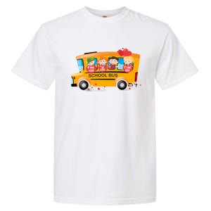 Rnqp School Bus Loads Of Love School Bus Driver Valentine Gift Garment-Dyed Heavyweight T-Shirt