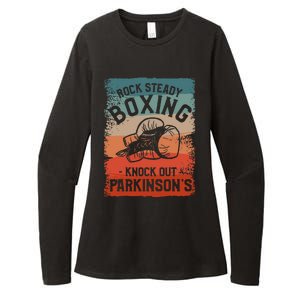 Rock Steady Boxing Knock Out Parkinsons Awareness Womens CVC Long Sleeve Shirt